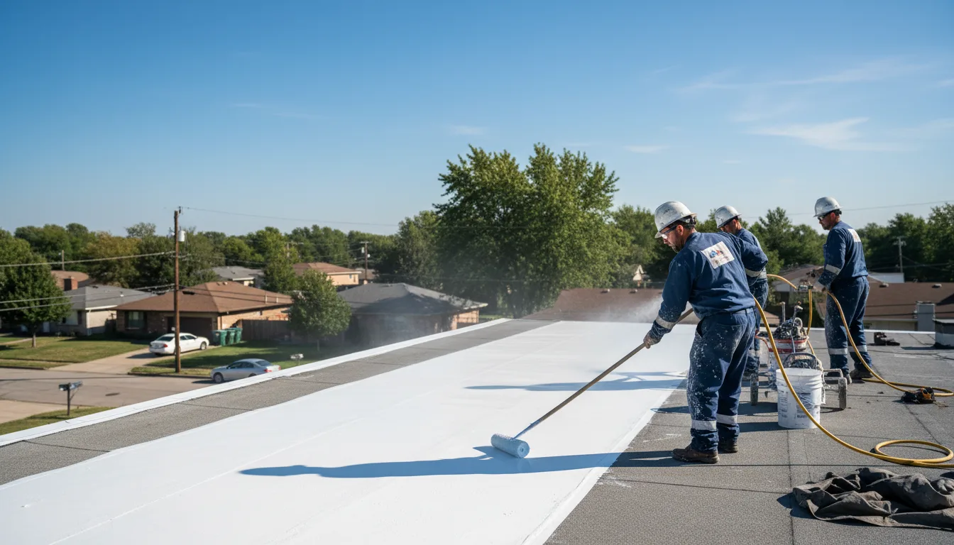 Commercial roof coating in Corrigan, TX near me